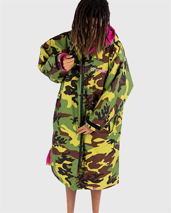 Dryrobe Advance Long Sleeve - Camo/Pink